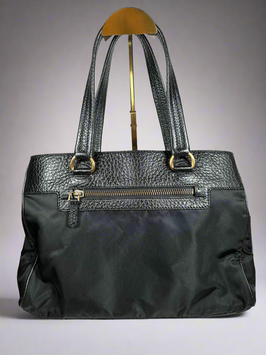 PRADA Pebble-Nylon Small Tote