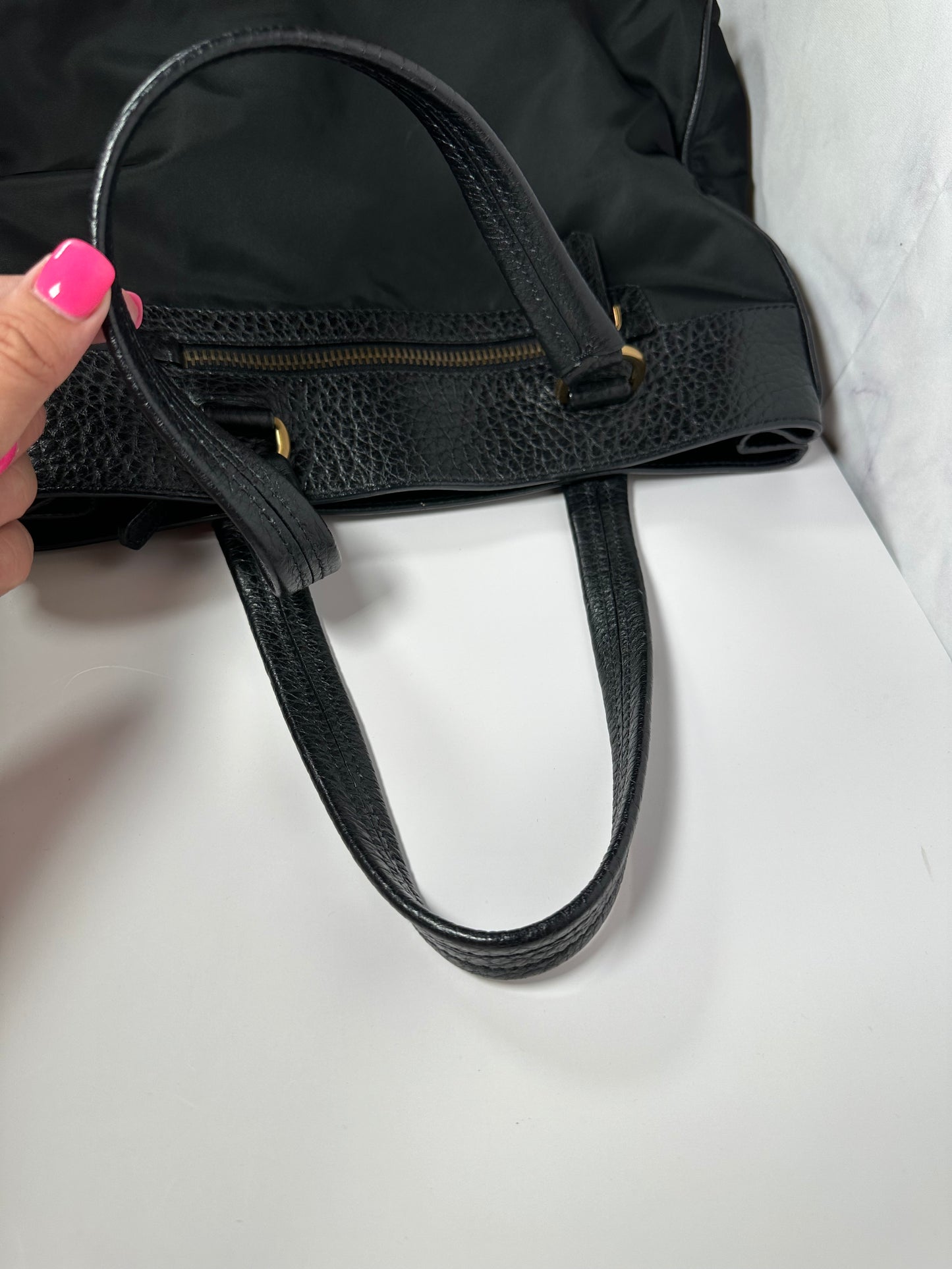 PRADA Pebble-Nylon Small Tote