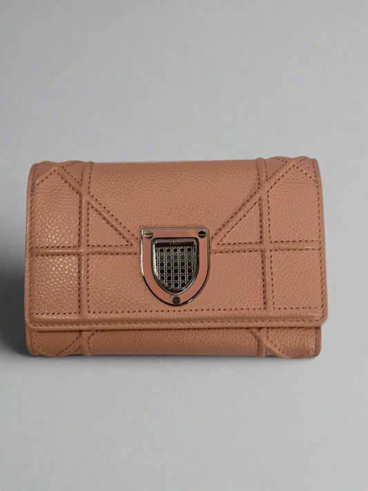 DIOR Diorama Trifold Wallet Blush Color