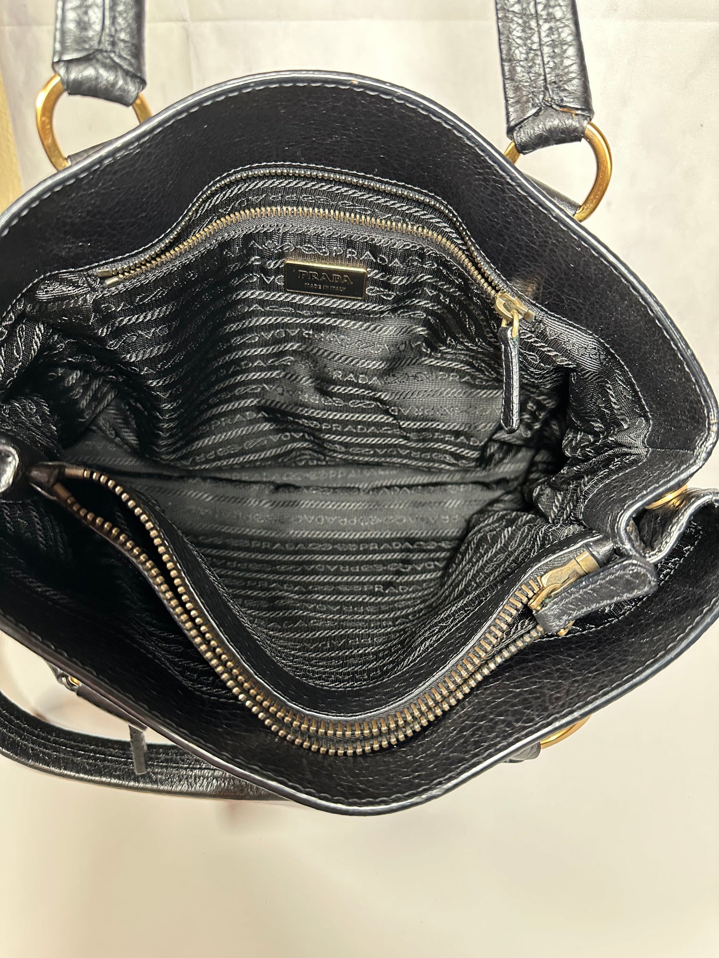 PRADA Pebble-Nylon Small Tote