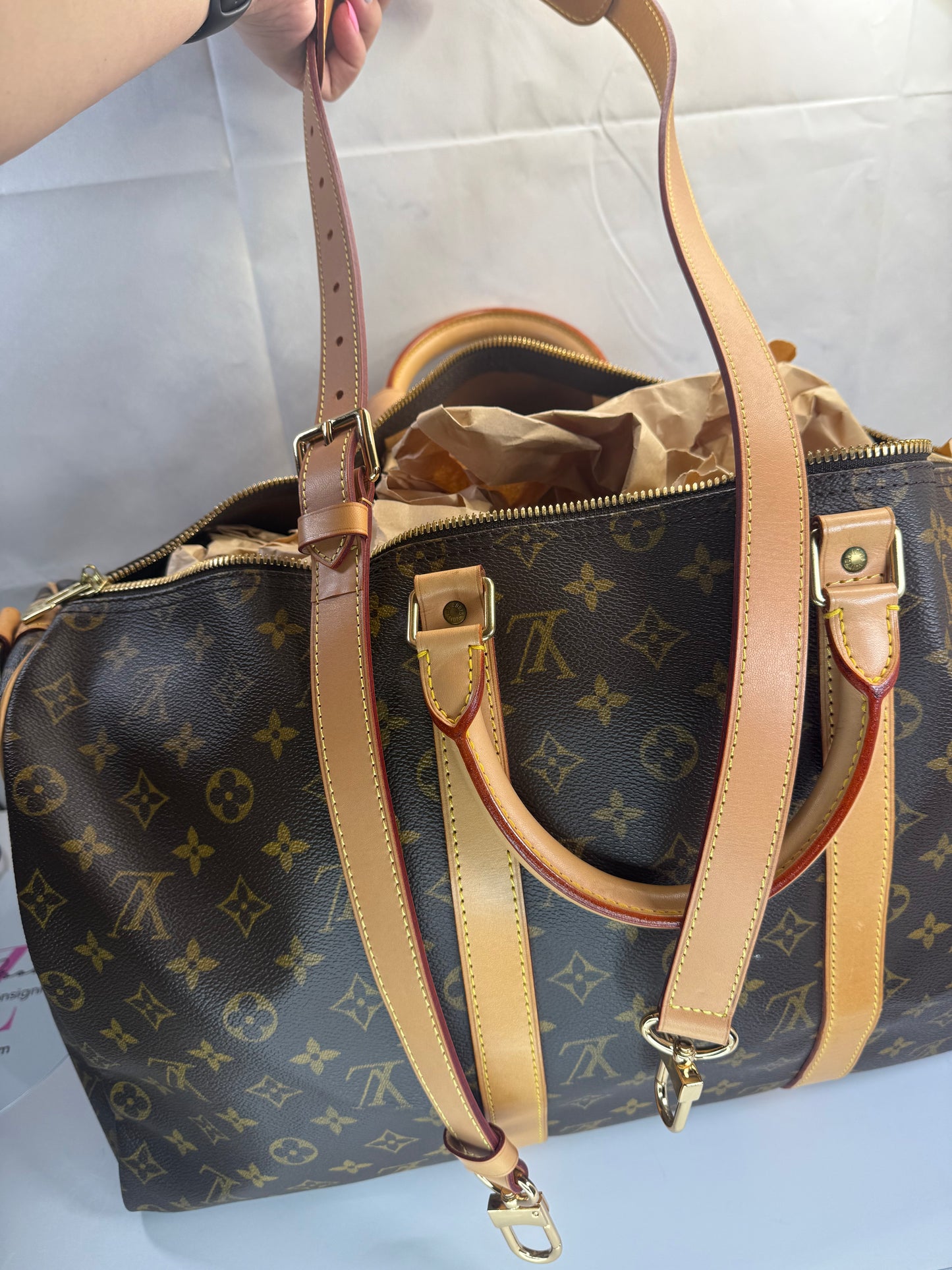 LOUIS VUITTON Keepall Bandouliere Monogram Canvas 50