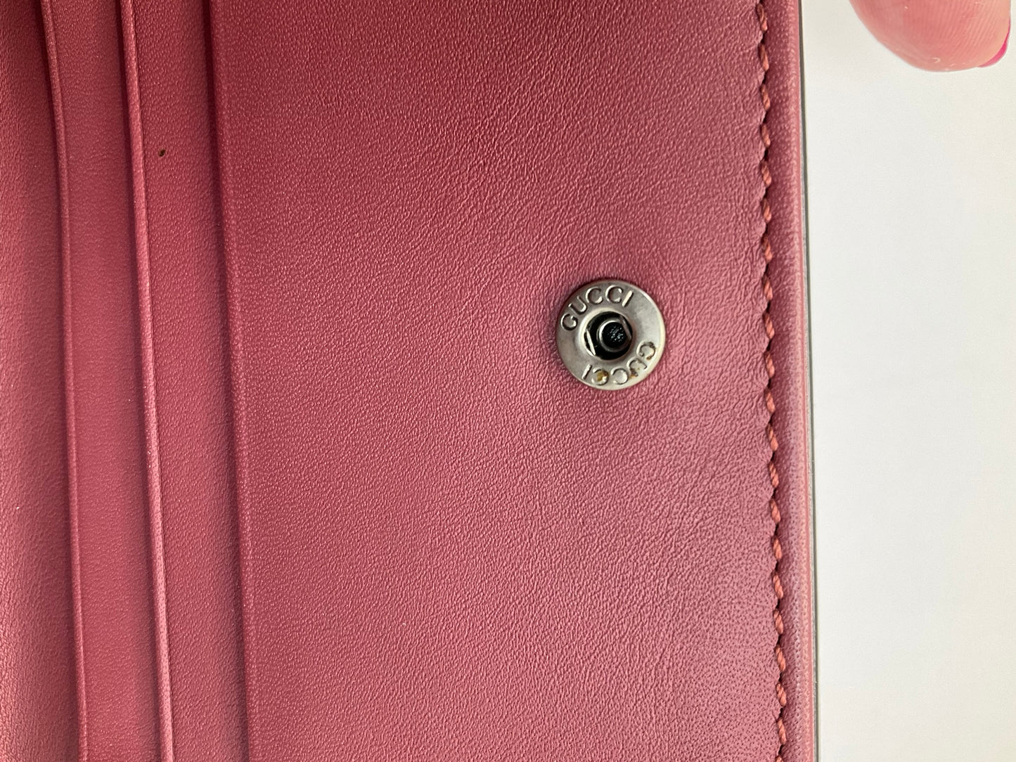 Gucci  GG Supreme Monogram Blooms Card Case Wallet Beige Multicolor Dry Rose