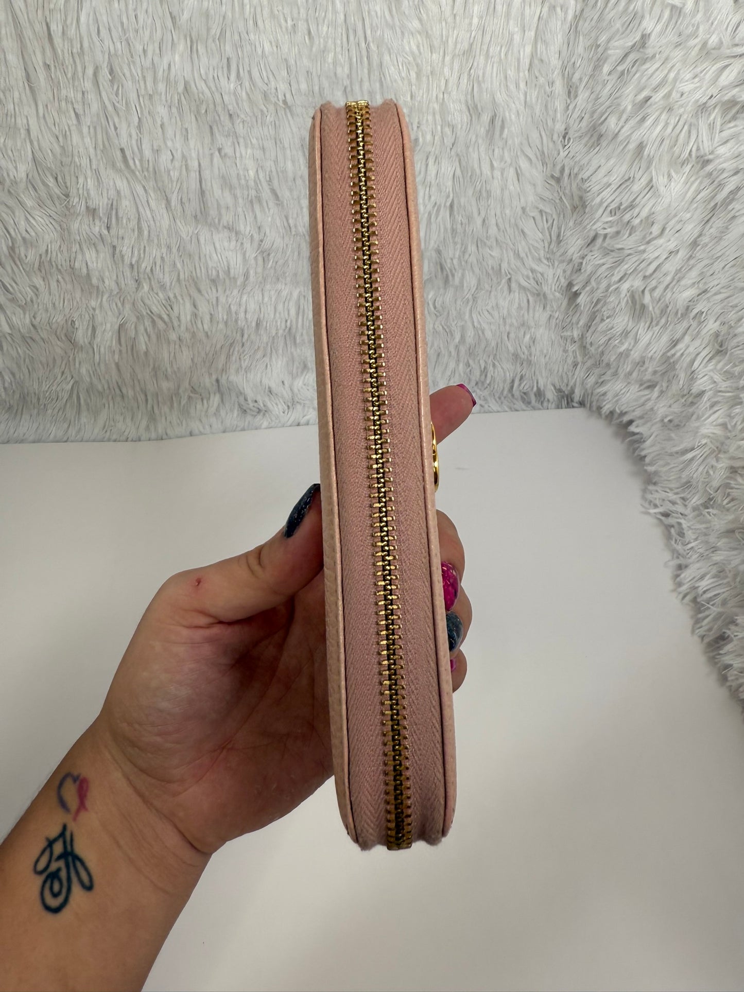 GUCCI Calfskin Wallet Pink