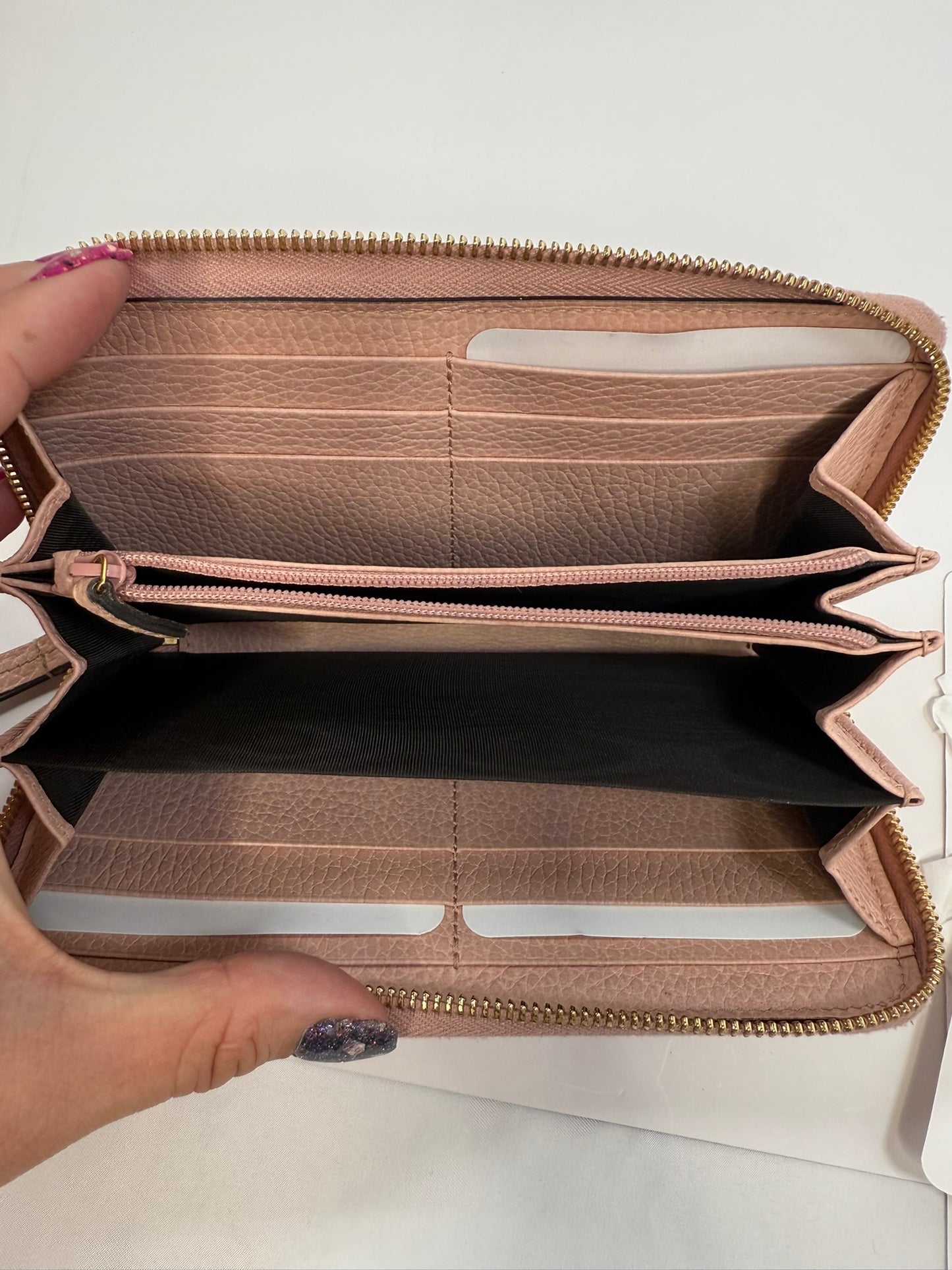GUCCI Calfskin Wallet Pink
