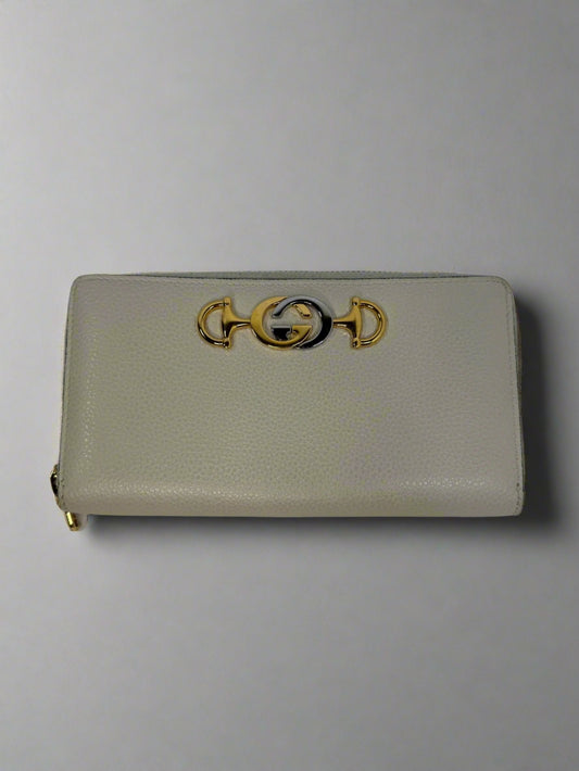 GUCCI Calfskin Zumi Zip Around Wallet