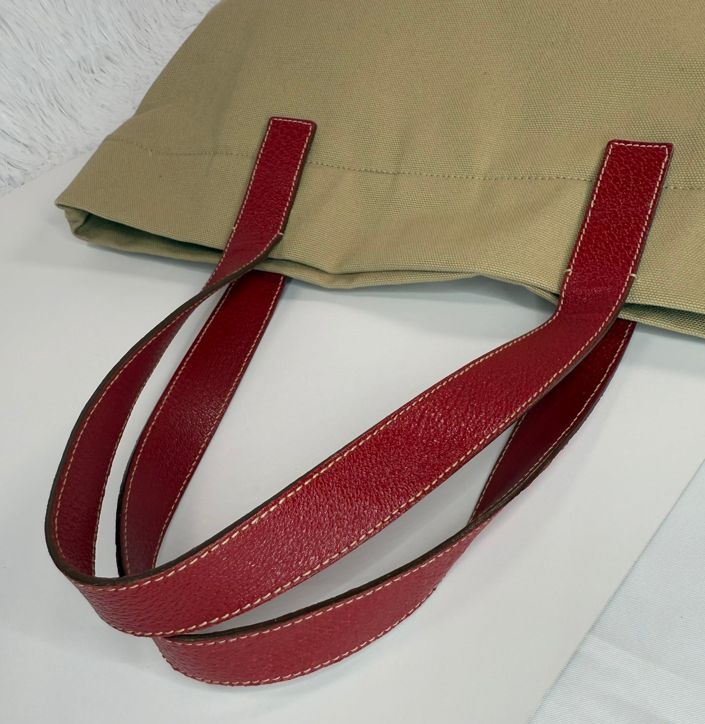 PRADA Vintage Canapa Red Tote