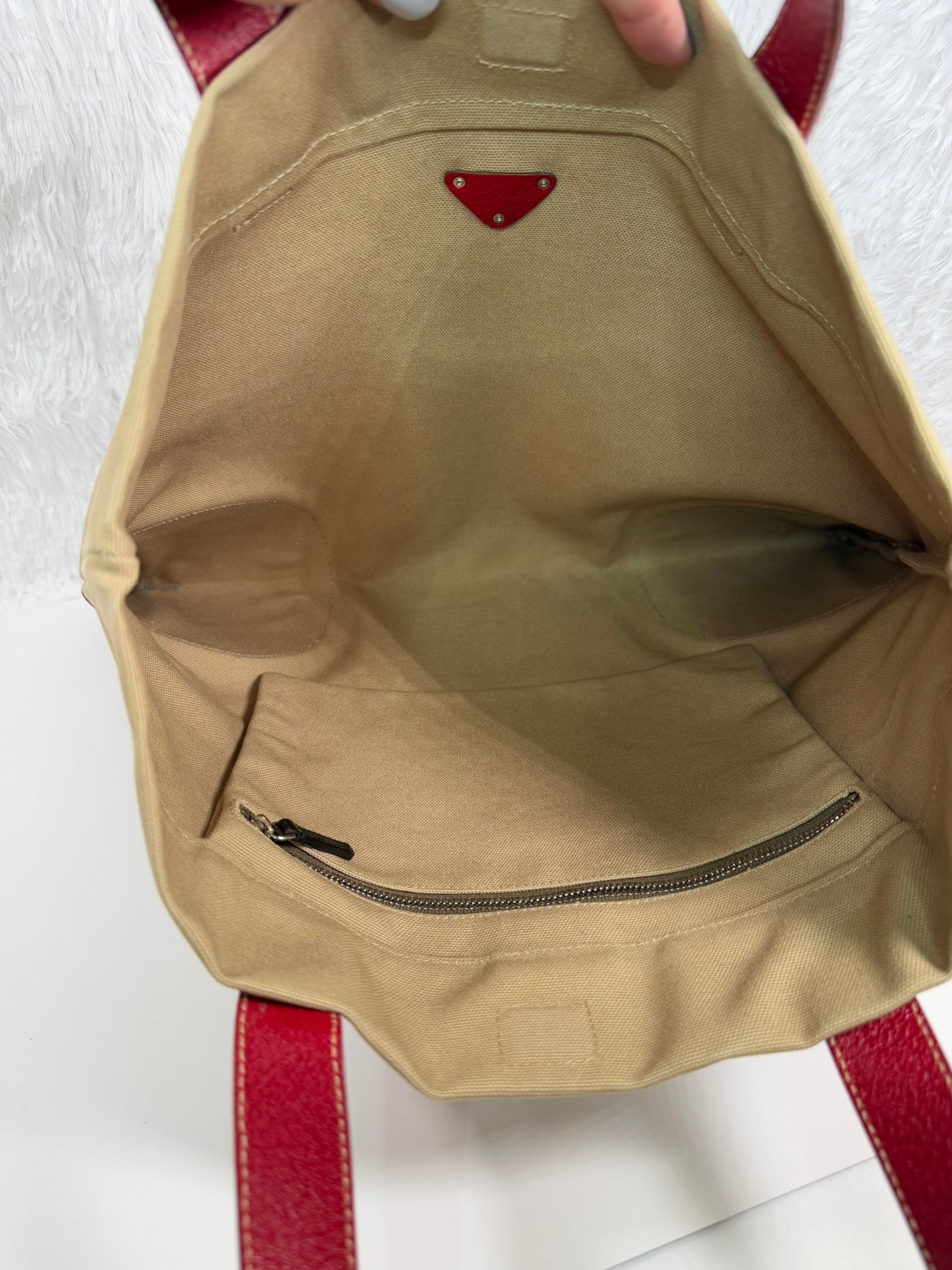 PRADA Vintage Canapa Red Tote