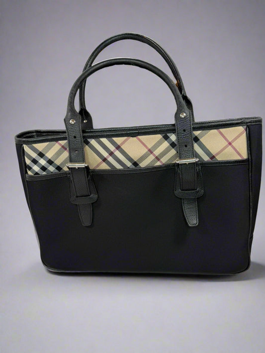 BURBERRY Nova Check Tote Bag