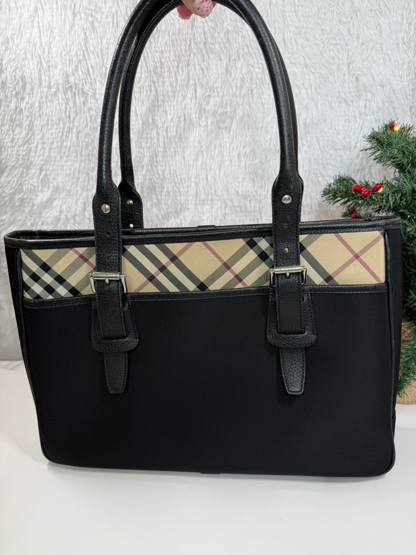BURBERRY Nova Check Tote Bag