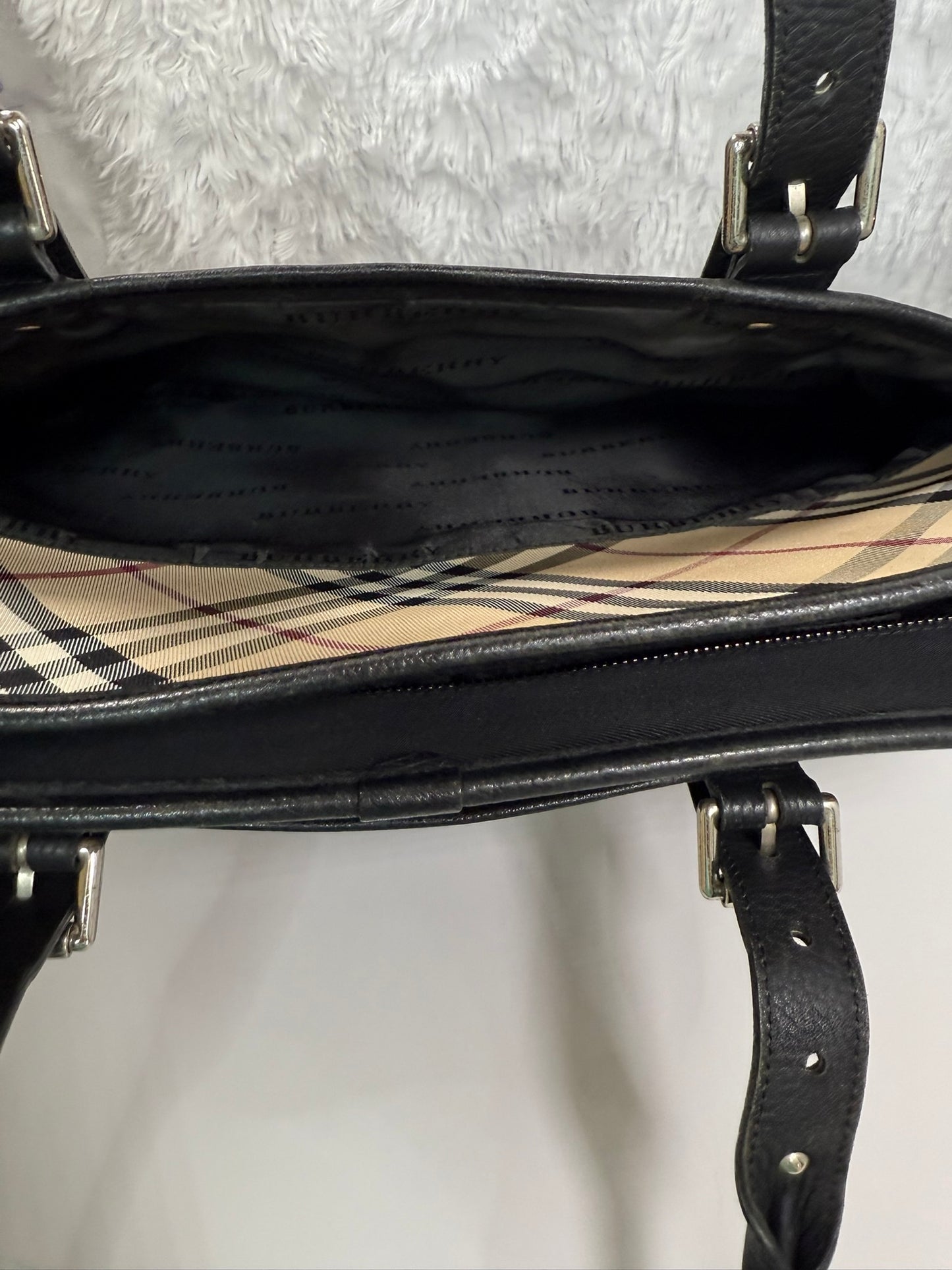 BURBERRY Nova Check Tote Bag