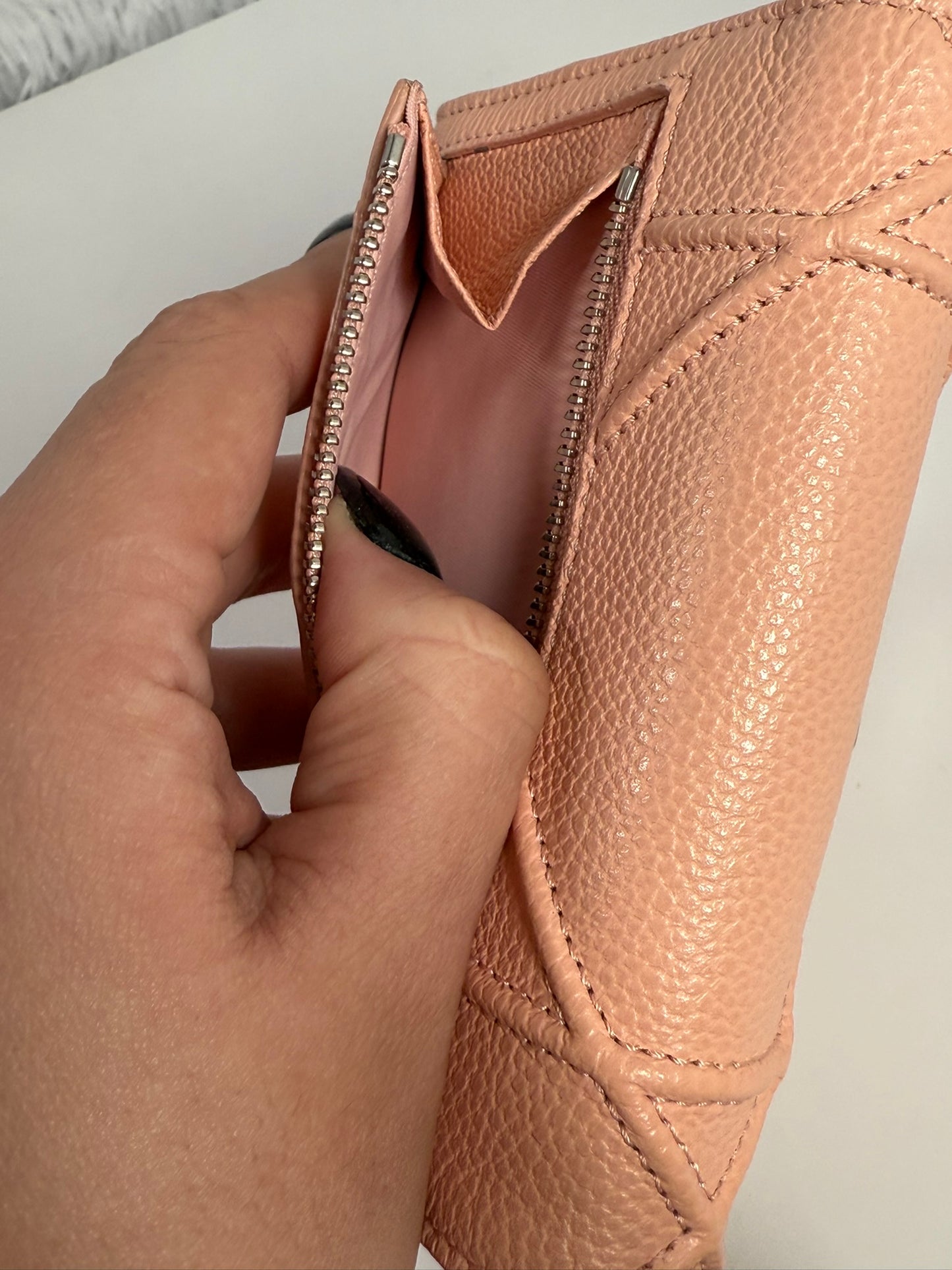 DIOR Diorama Trifold Wallet Blush Color