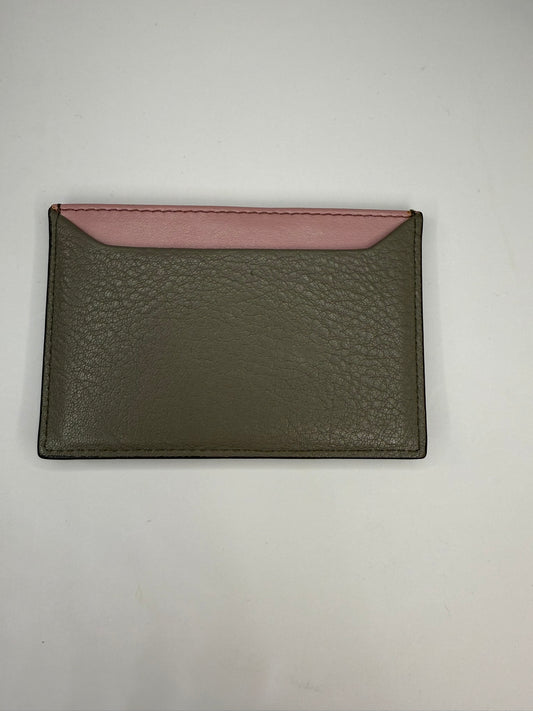 PRADA Grey and Pink Vitello Daino Card Holder