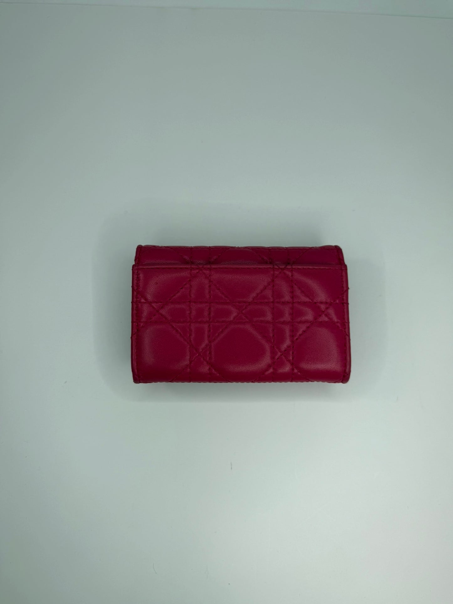 DIOR Mini Card Holder Fushia