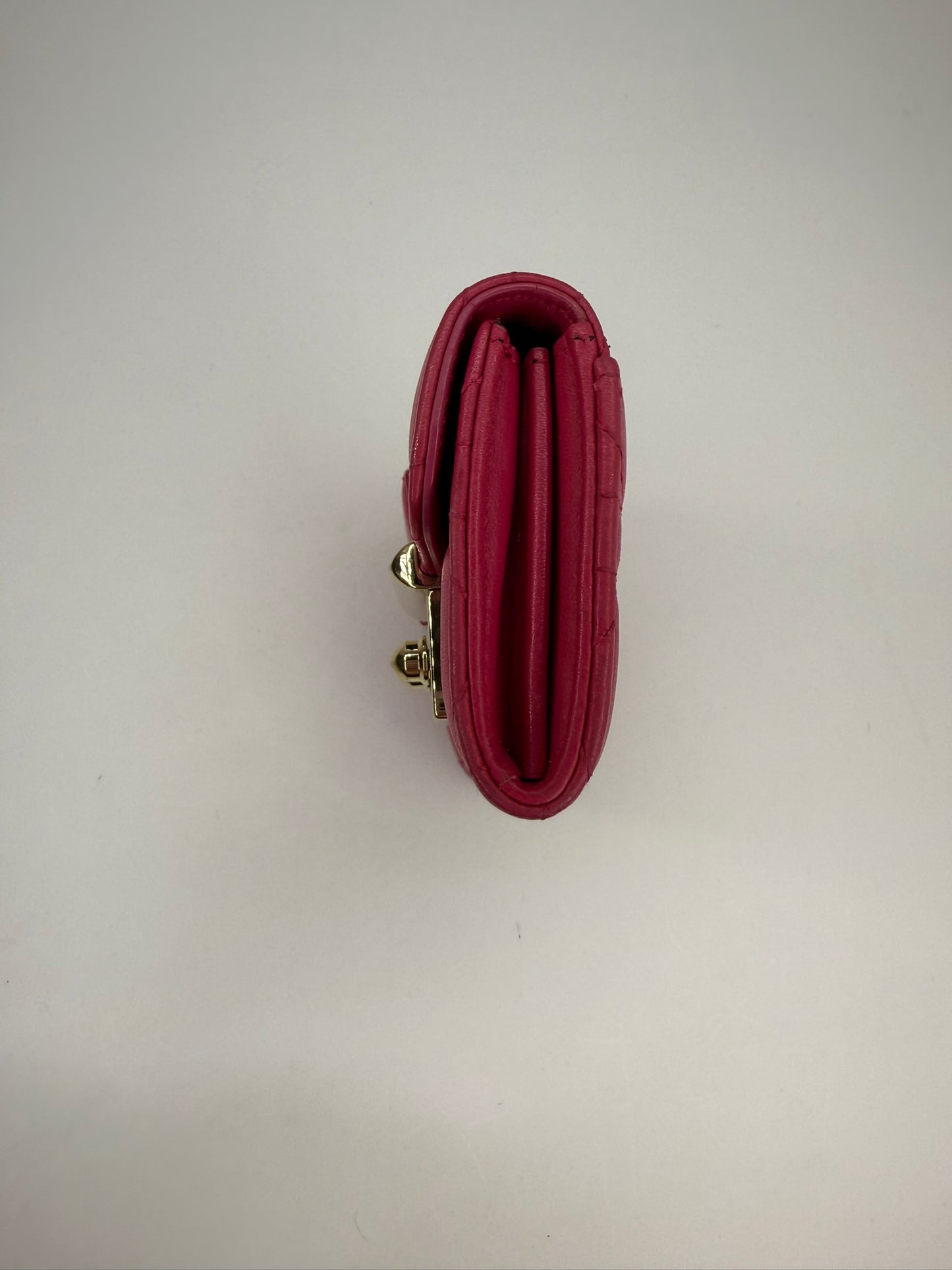 DIOR Mini Card Holder Fushia