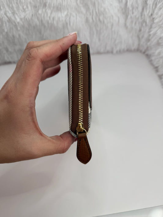 BURBERRY Elmore Brown Check Long Wallet