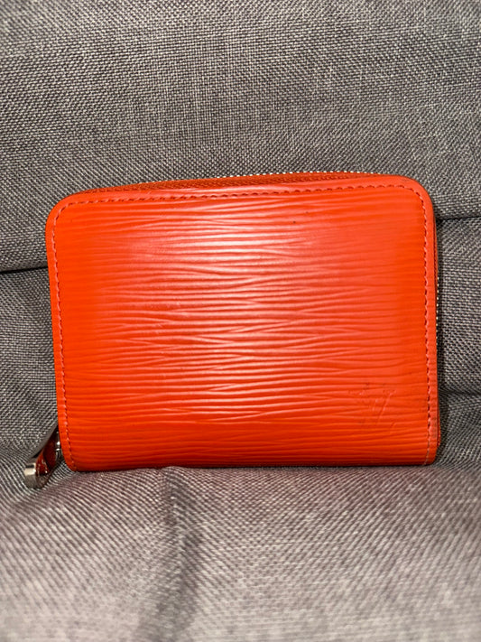 LOUIS VUITTON Compact Epi Orange Wallet