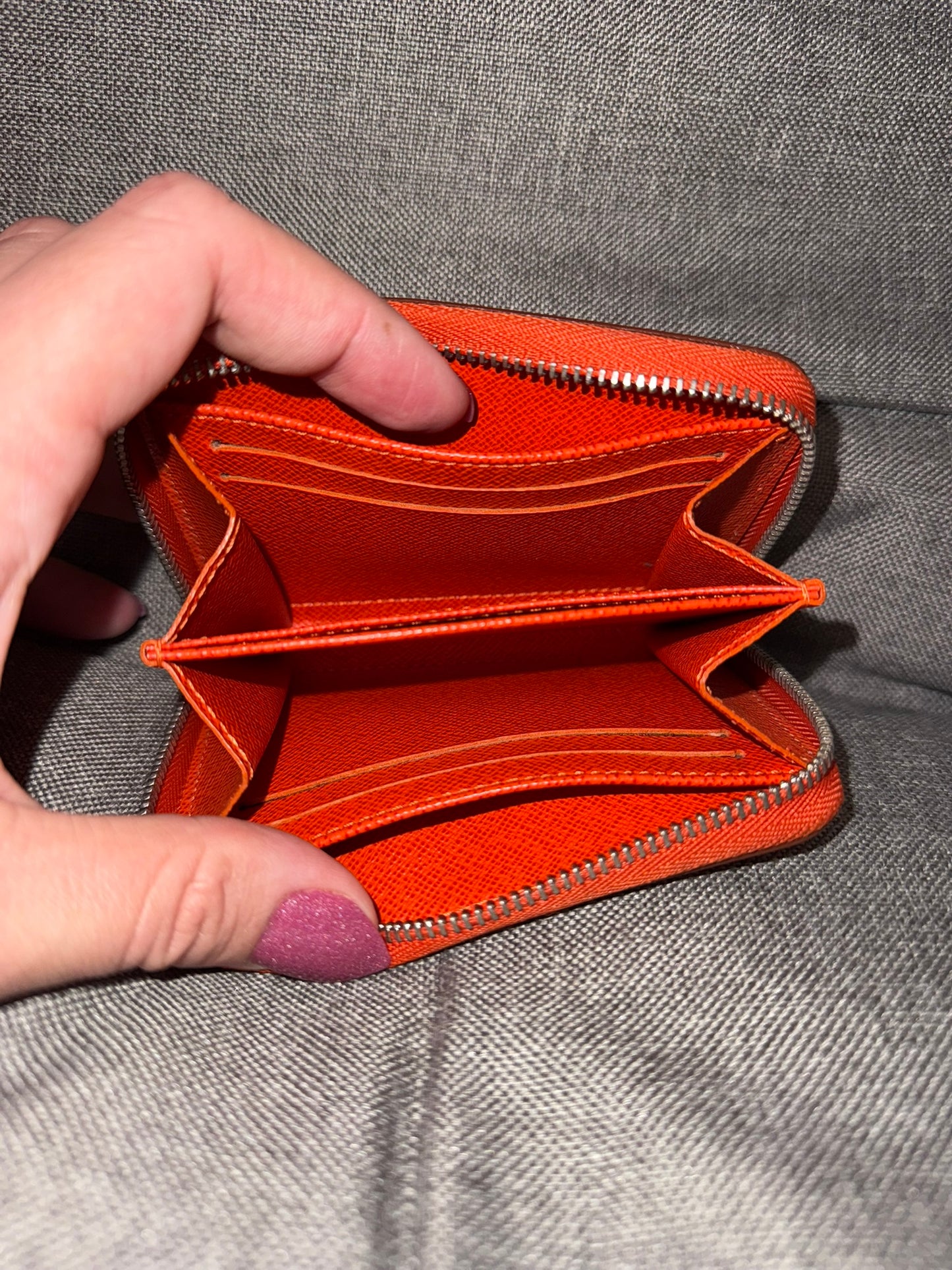 LOUIS VUITTON Compact Epi Orange Wallet