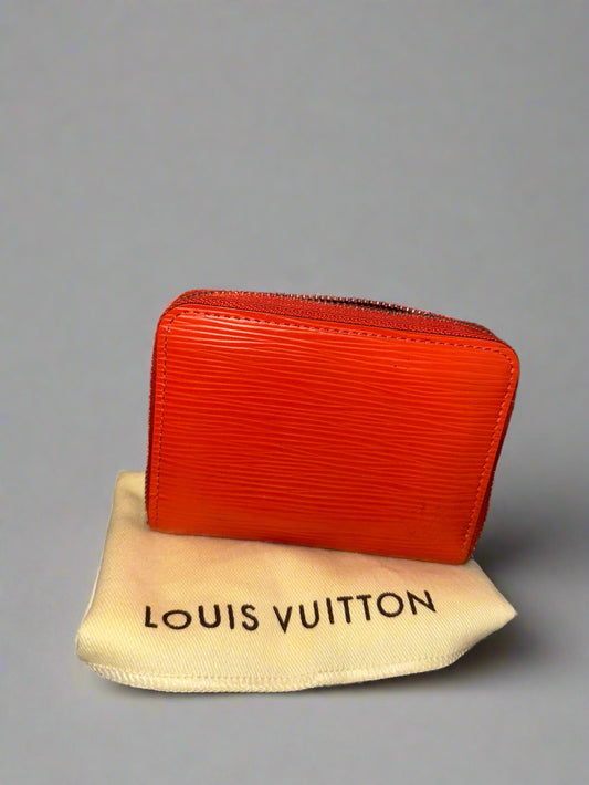 LOUIS VUITTON Compact Epi Orange Wallet
