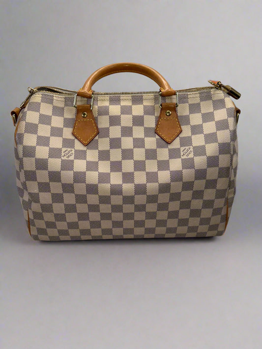LOUIS VUITTON SPEEDY 30 BANDO DAMIER AZUR