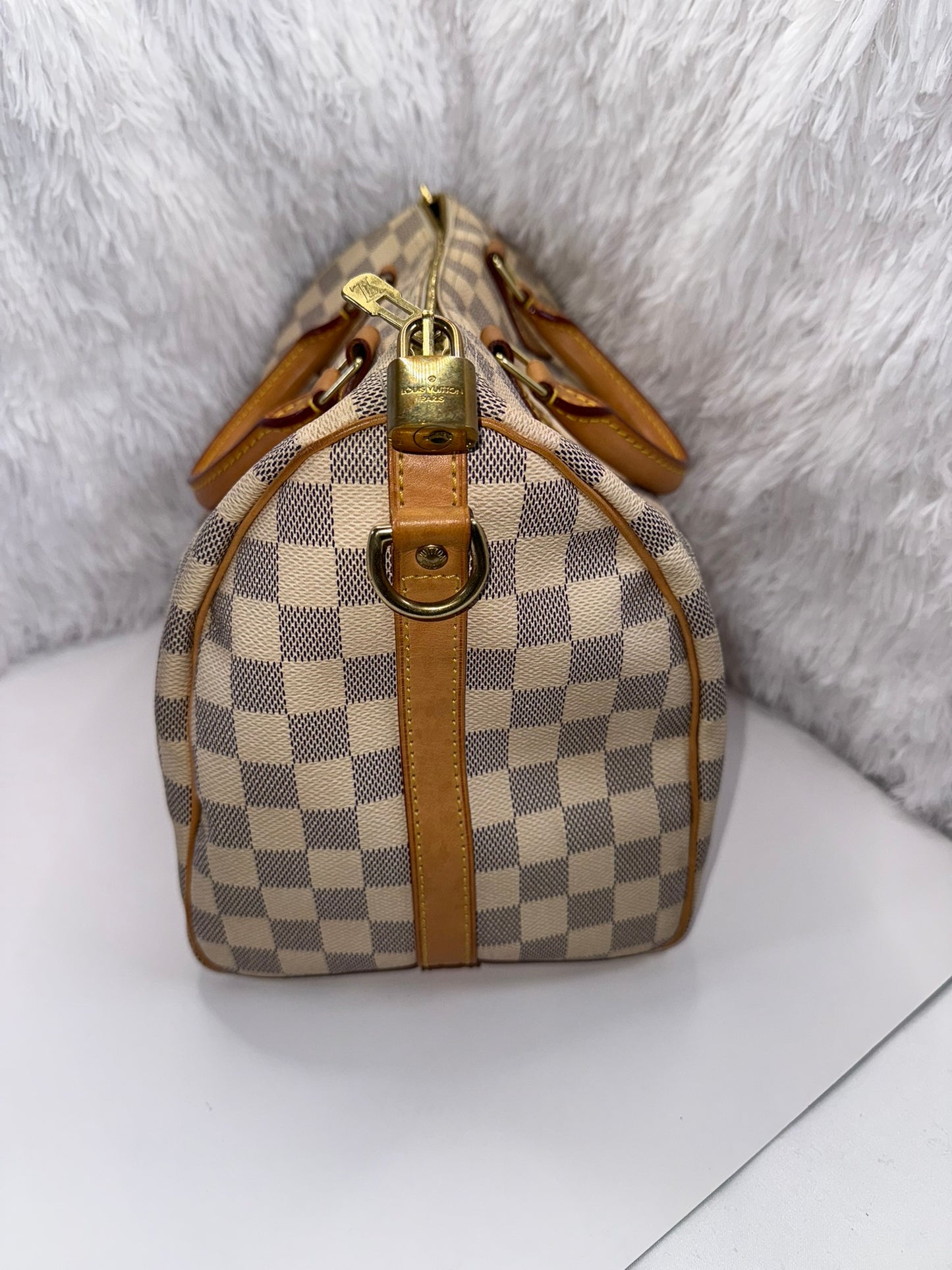 LOUIS VUITTON SPEEDY 30 BANDO DAMIER AZUR