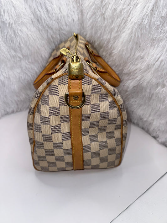 LOUIS VUITTON SPEEDY 30 BANDO DAMIER AZUR