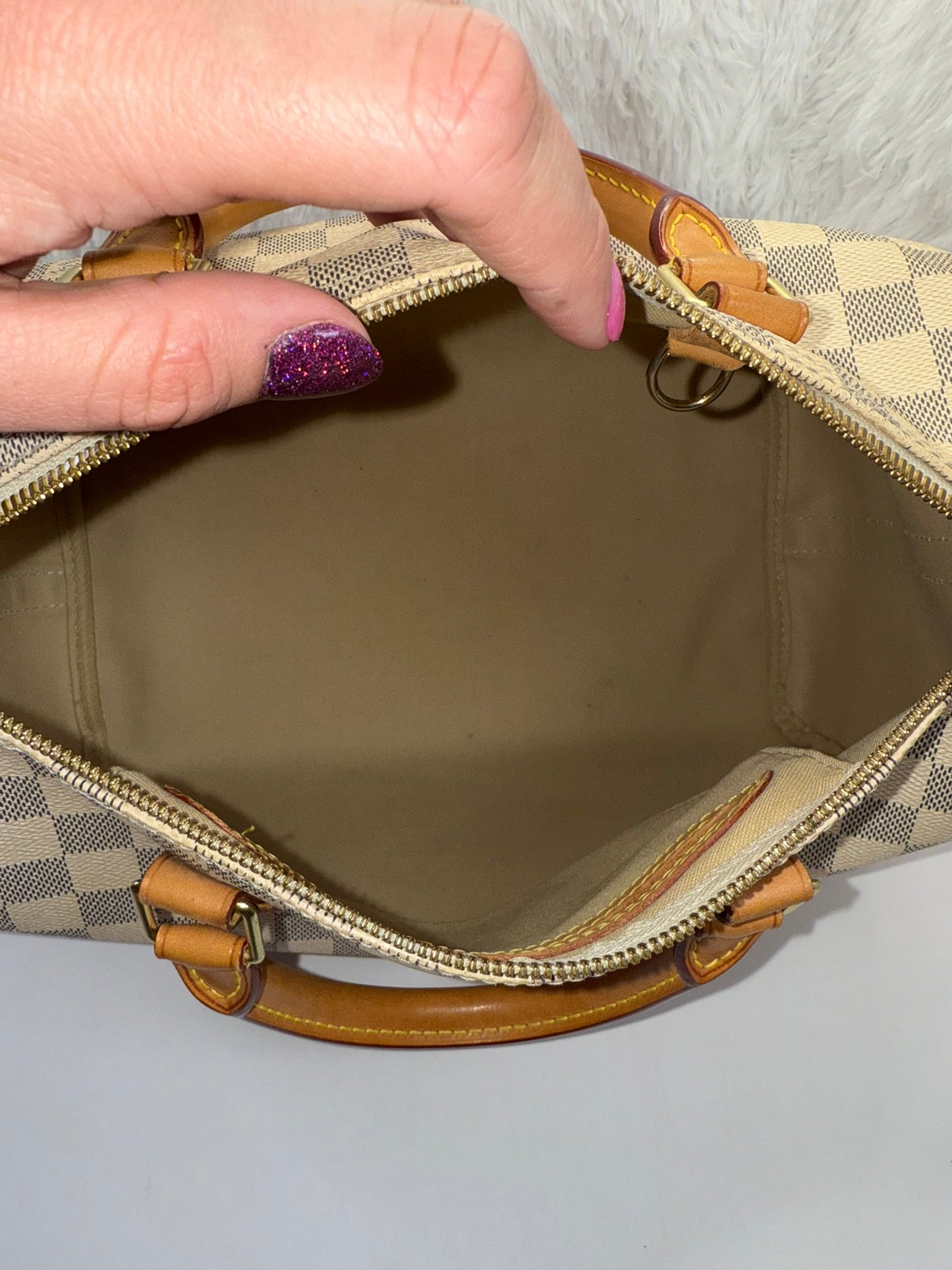 LOUIS VUITTON SPEEDY 30 BANDO DAMIER AZUR