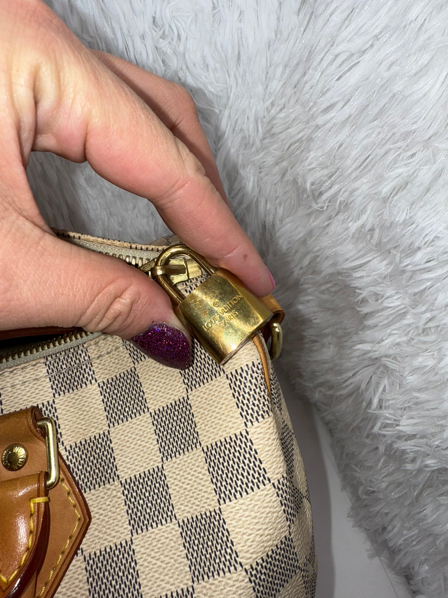 LOUIS VUITTON SPEEDY 30 BANDO DAMIER AZUR