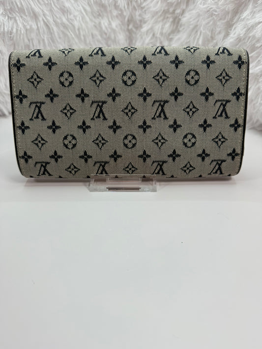 LOUIS VUITTON Navy Monogram Mini Lin International Wallet