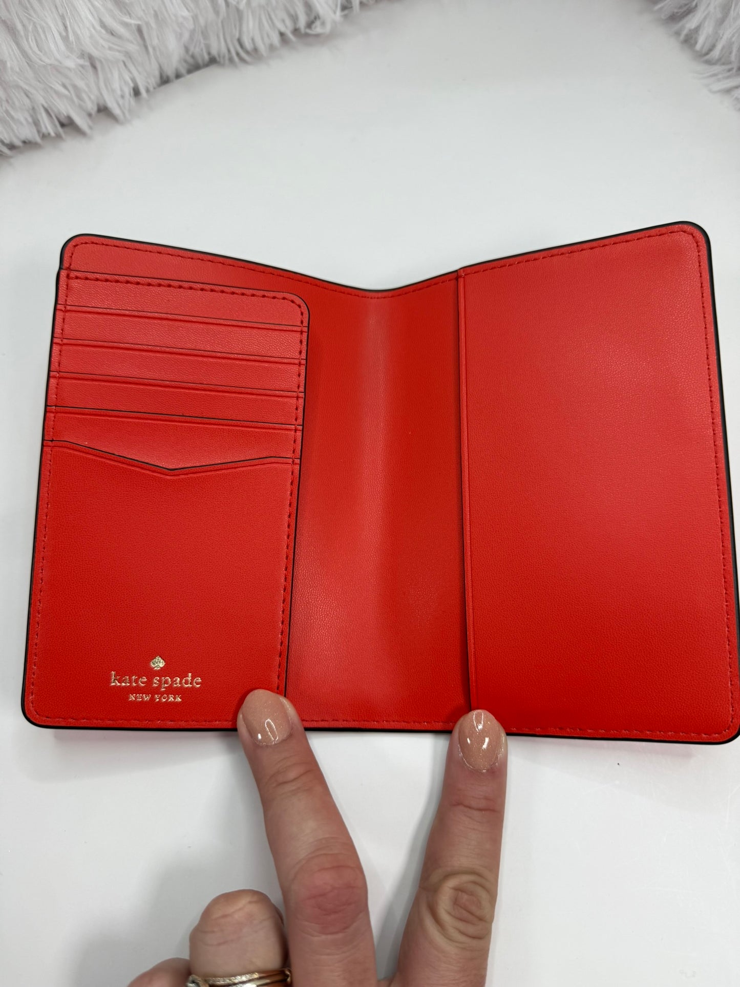 KATE SPADE Red Passport Holder/Wallet
