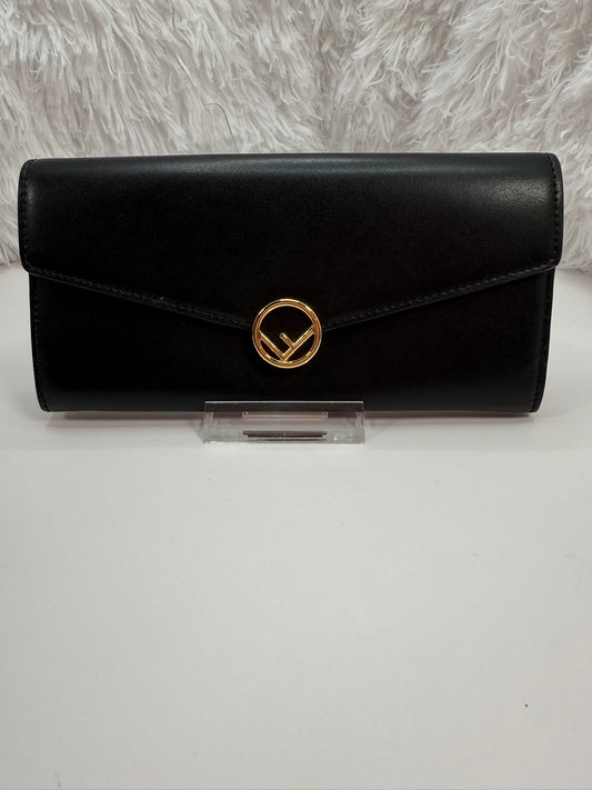 FENDI Calfskin Wallet Black