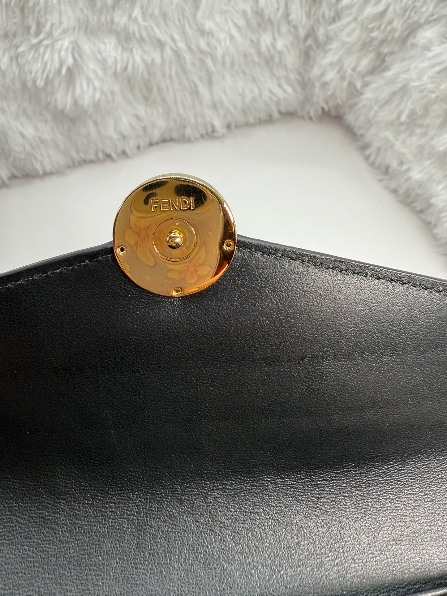 FENDI Calfskin Wallet Black