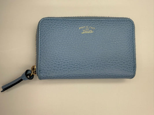 GUCCI Compact Blue Wallet