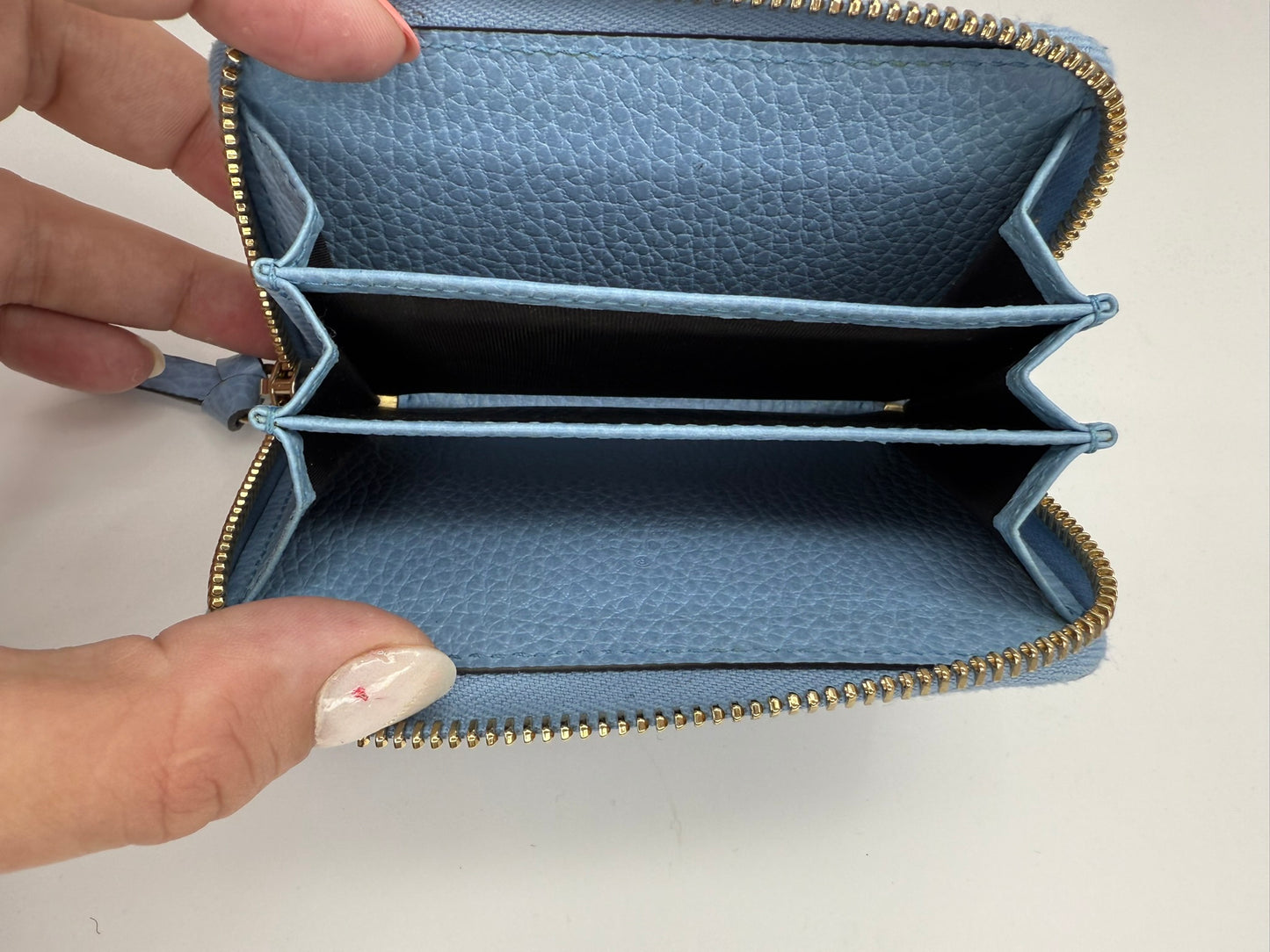 GUCCI Compact Blue Wallet
