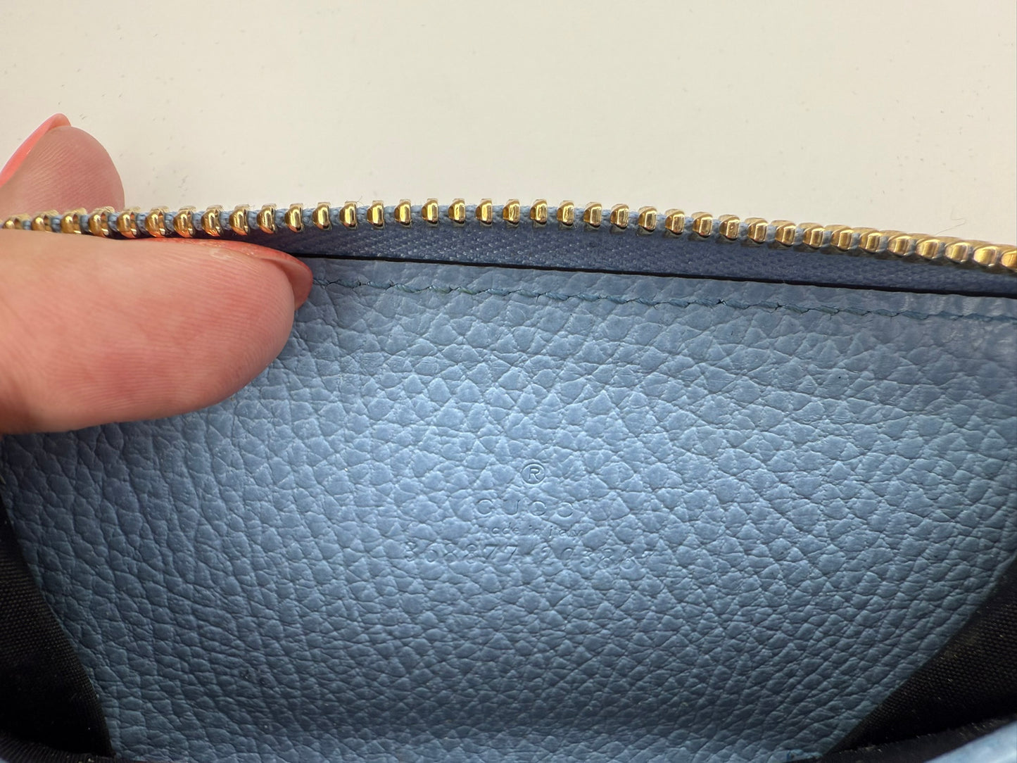 GUCCI Compact Blue Wallet
