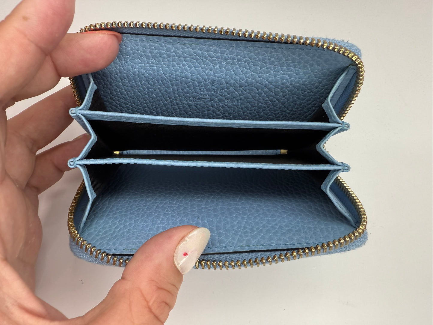 GUCCI Compact Blue Wallet