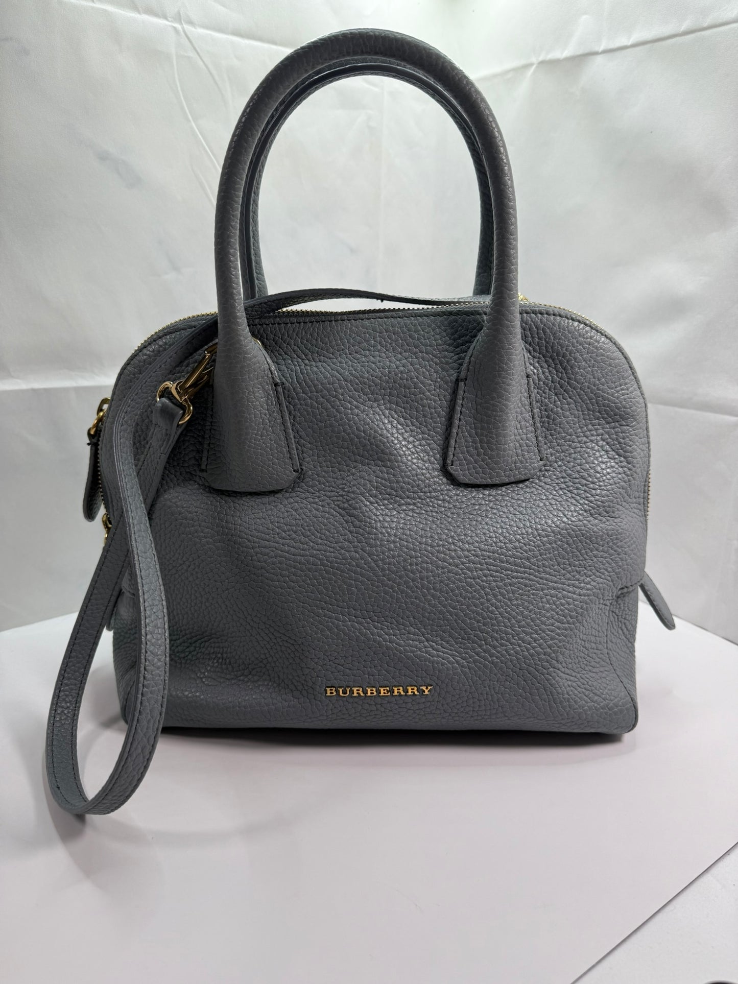 BURBERRY Greenwood Bowling Bag Grainy Leather