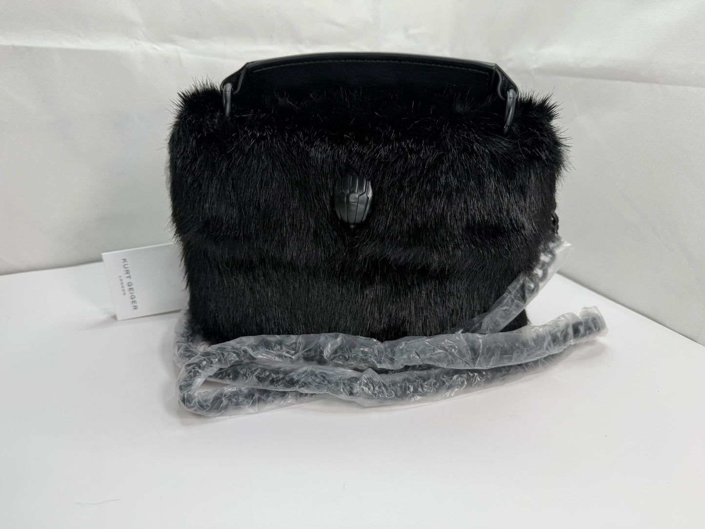 KURT GEIGER Mini Faux Fur Kensington Crossbody Bag