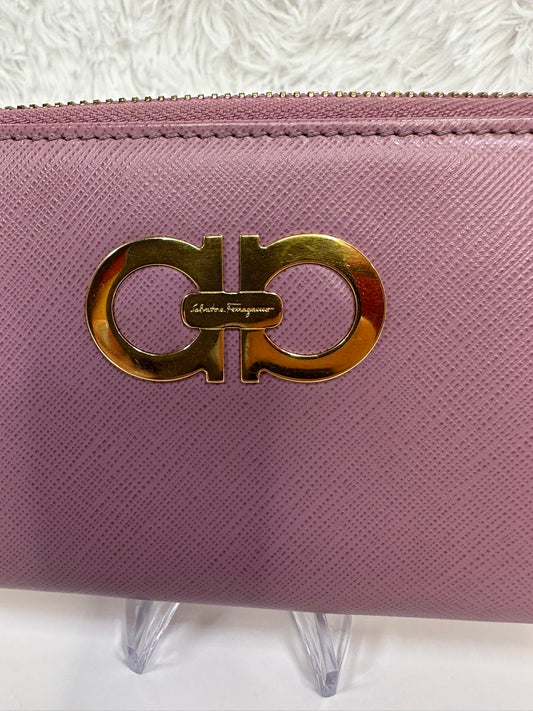 FERRAGAMO Gancini Long 3/4 Wallet Lavender