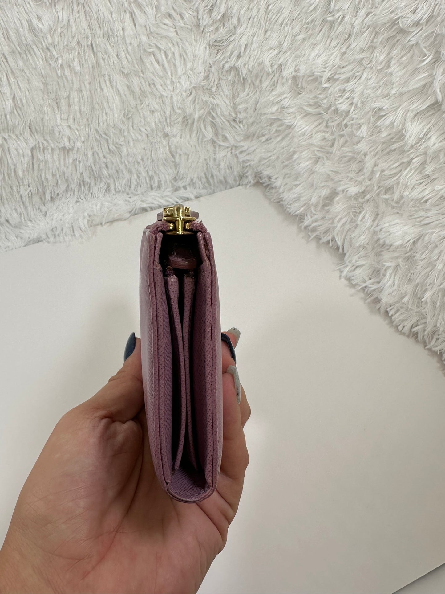 FERRAGAMO Gancini Long 3/4 Wallet Lavender
