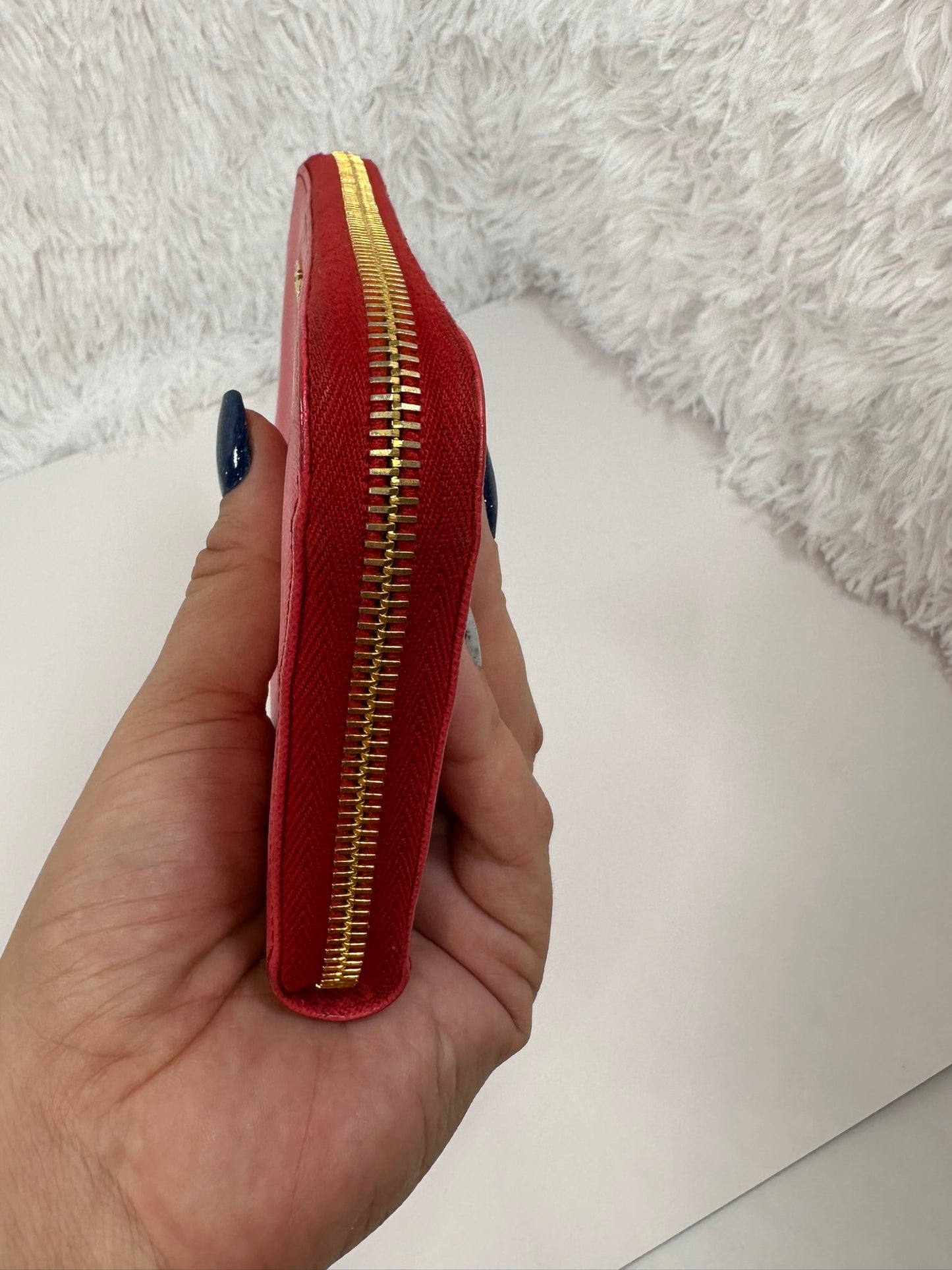 PRADA Pink- Red Long Zip Wallet
