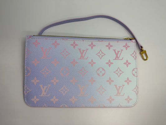 LOUIS VUITTON 
Monogram Spring In The City Neverfull MM Pochette Sunrise Pastel