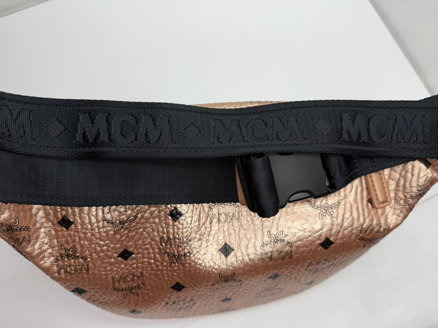 MCM Berlin Gold Visetos Canvas Bumbag