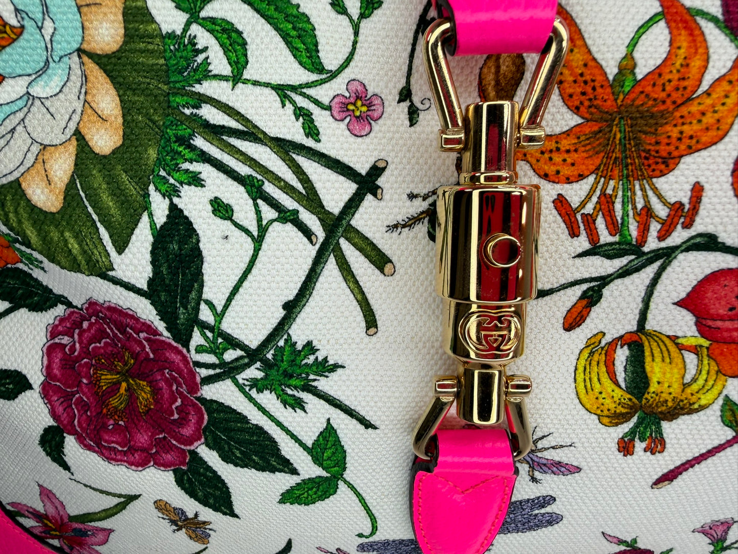 GUCCI Jackie Flora Medium Hobo