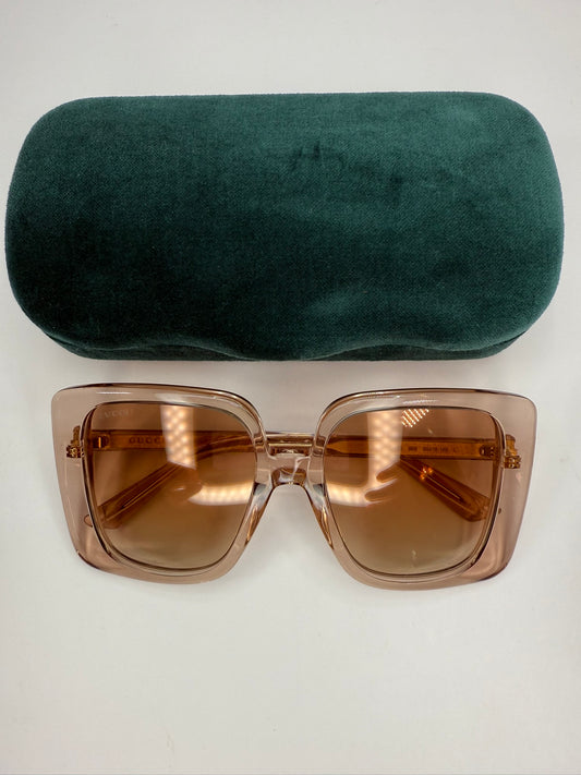 GUCCI Oversized Beige Sunglasses