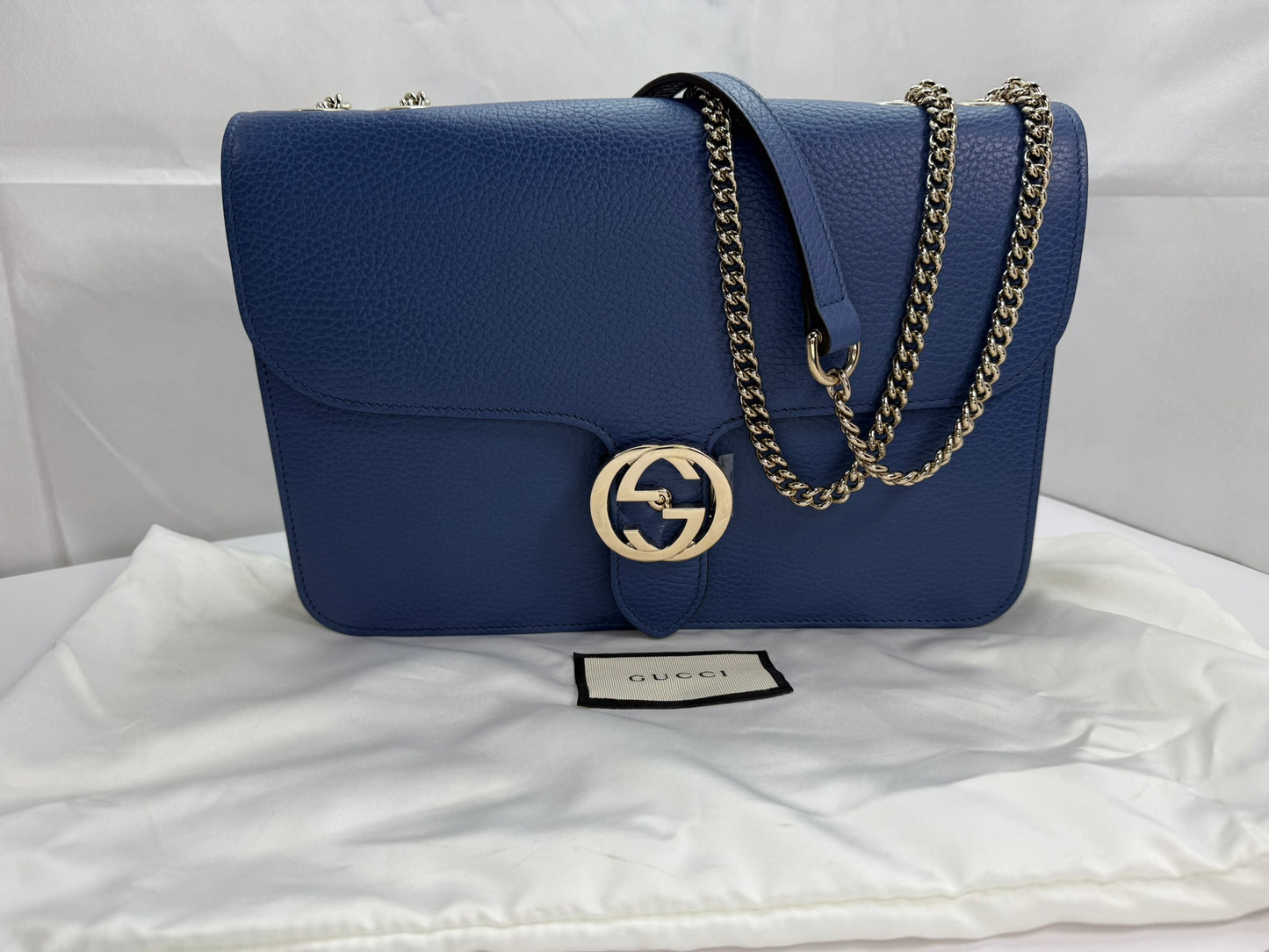 GUCCI Medium Dollar Interlocking G Shoulder Bag